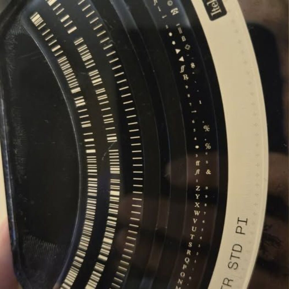Vintage - Itek Quadritek Glass Font Wafer TR/STD/PI 28600 Rare